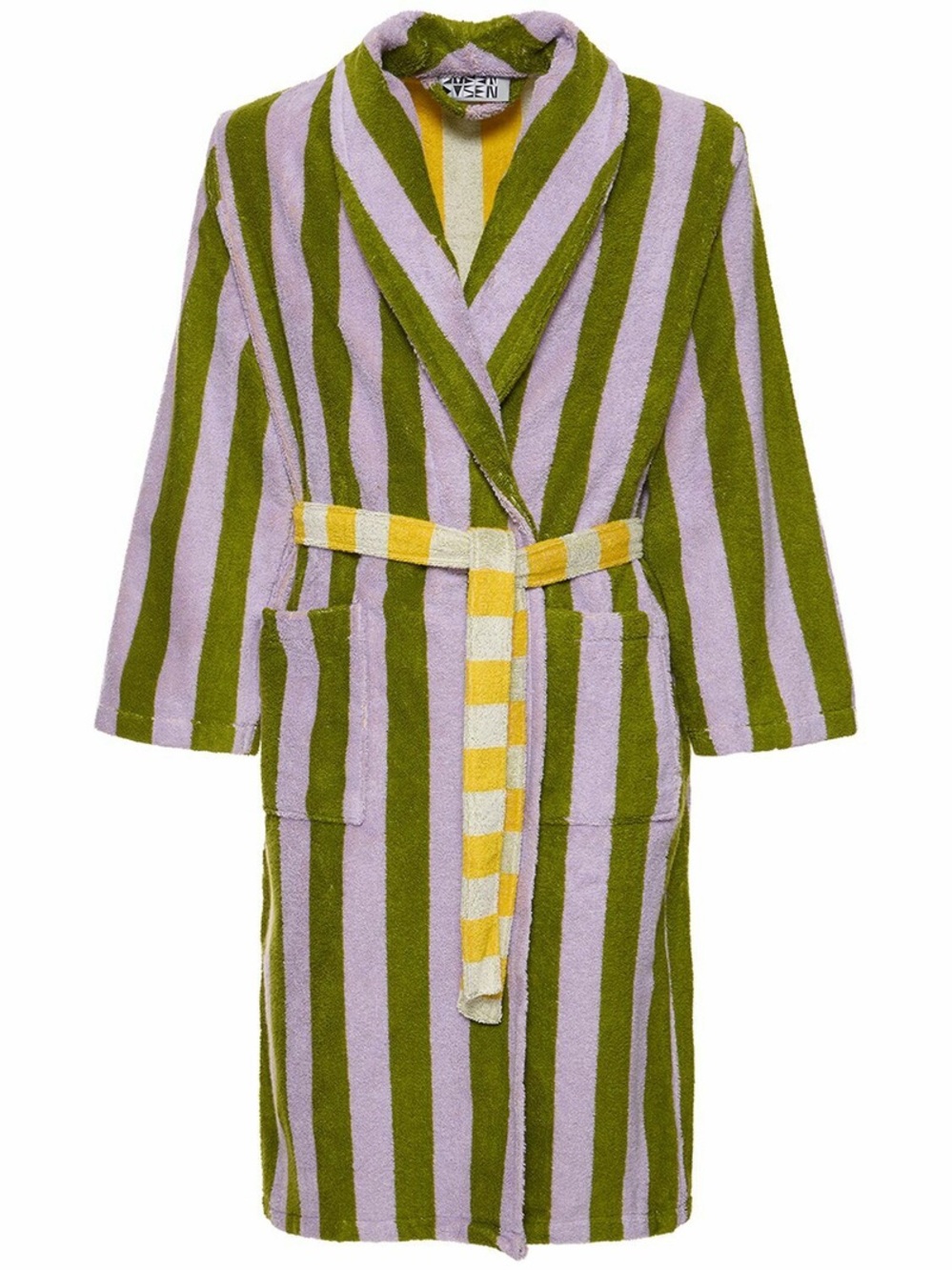 DUSEN DUSEN Sea Stripe Bathrobe in Sea Stripe Sz small